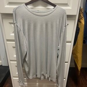 lululemon athletica Light Gray Long Sleeve Tee